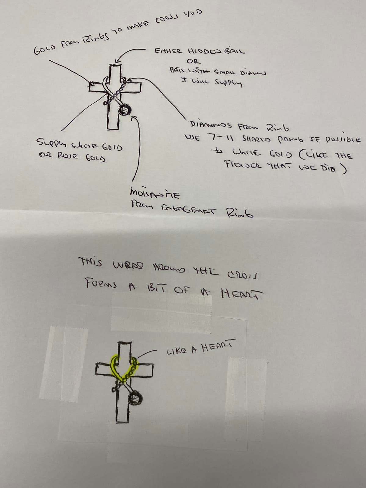 The chain wraps to form a heart